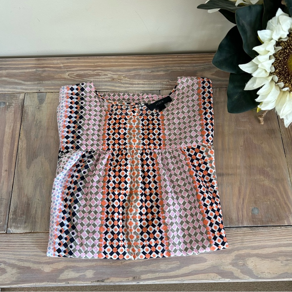 J. Crew Geometric Patterned Blouse - Picture 9 of 10